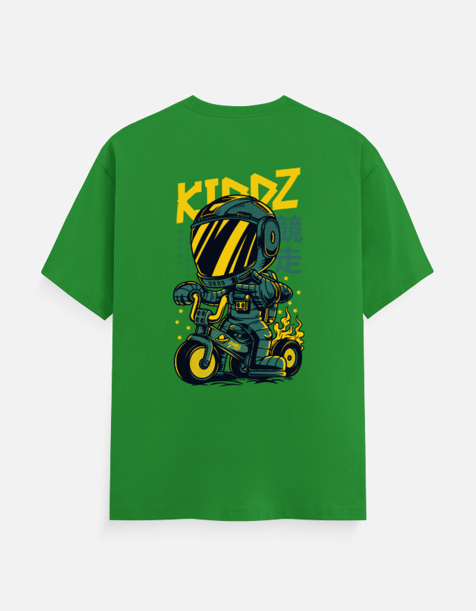 KIDZ Hyper Racer Graphic T-Shirt | Futuristic Bike Rider Back Print - Image 11