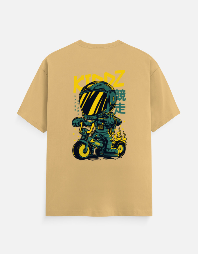 KIDZ Hyper Racer Graphic T-Shirt | Futuristic Bike Rider Back Print - Image 8