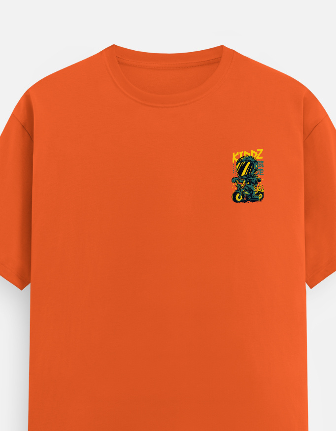 KIDZ Hyper Racer Graphic T-Shirt | Futuristic Bike Rider Back Print - Image 5