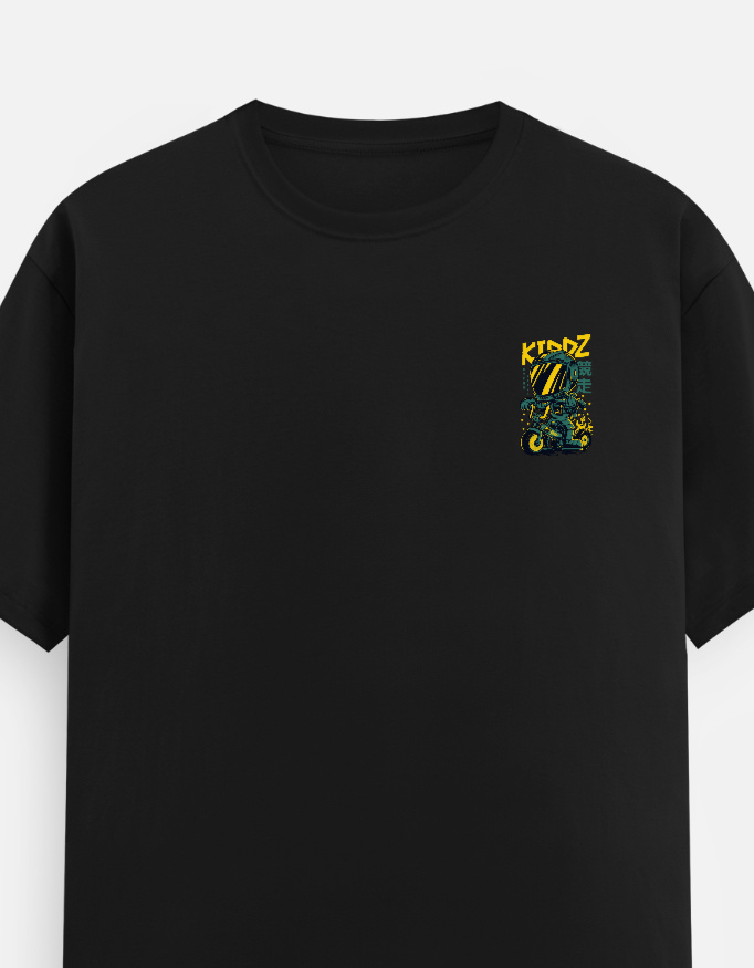 KIDZ Hyper Racer Graphic T-Shirt | Futuristic Bike Rider Back Print - Image 7
